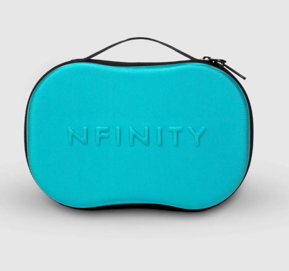 Nfinity rhinestone make up case in teal